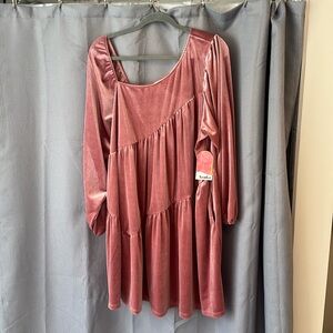 Arula Velvet Asymmetrical Dress